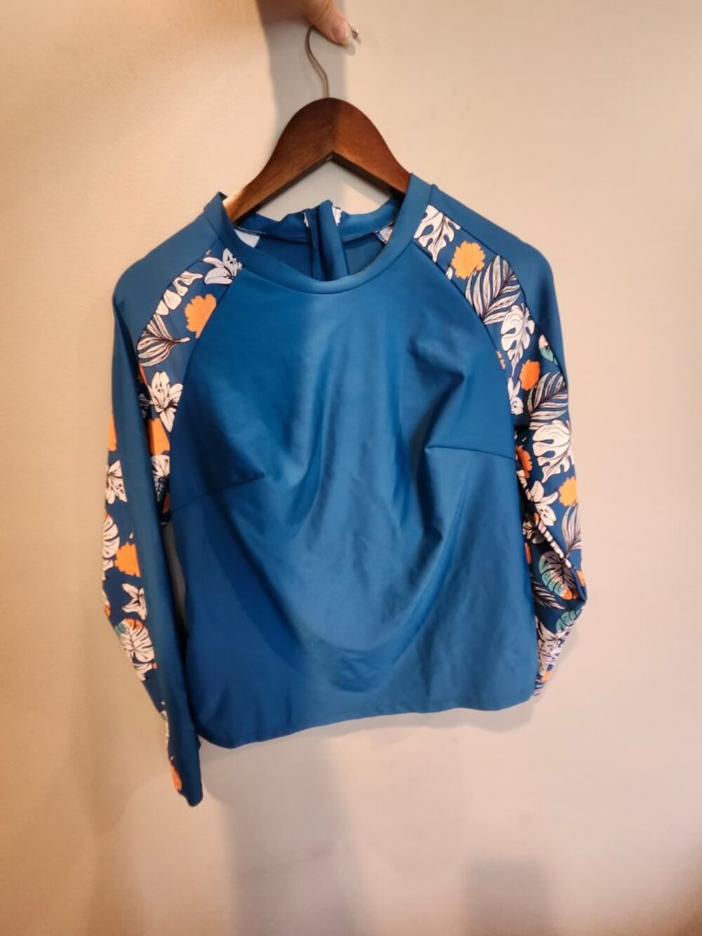 Blue Tropical Swim shirt & Swim bottoms